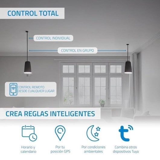 Slimme Schakelaar Nivian Mini NVS-FLATWALLSWITCH-101-WRB WiFi Bluetooth Compatibel Tuya