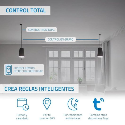 Interruptor Inteligente Nivian NVS-MICROSWITCH-202-WRB WiFi Compatível com Tuya 2 circuitos