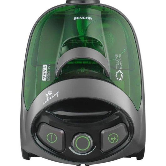Aspirador sem Saco Sencor SVC 1016GR 800W 1,5L Filtro EPA E12