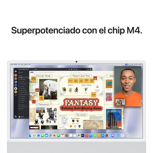 Apple iMac 24 Apple M4 CPU de 10 núcleos/16GB/2TB SSD/GPU 10 Núcleos/24" Retina 4.5K Plata Vidrio nanotexturizado + Touch ID Trackpad Gigabit