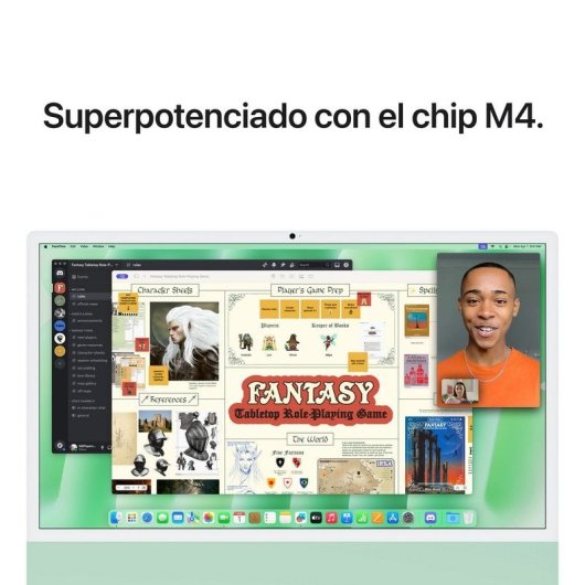 Apple iMac 24 Apple M4 CPU de 10 núcleos/16GB/512GB SSD/Apple GPU Deca Core/24" Retina 4.5K Verde Vidrio nanotexturizado + Touch ID Gigabit