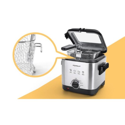 Freidora de Aceite Aigostar 30IZD 1,5 L 1000 W Ventana con termostato regulable