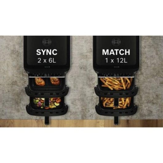 Airfryer Bosch Serie 6 MAFD661B7 Double Compartiment 12 L 2800 W