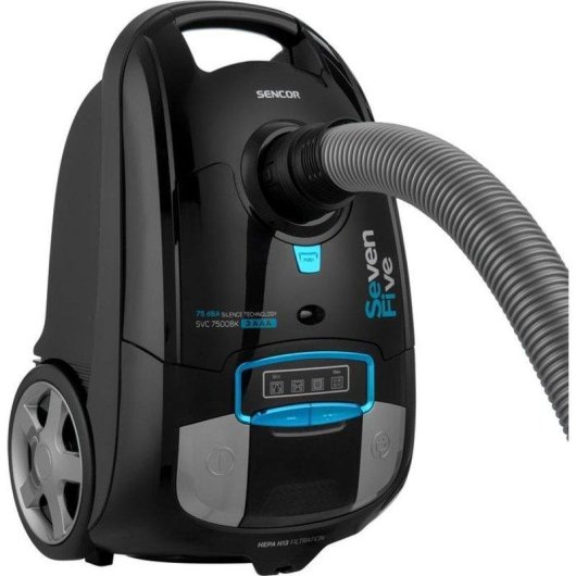 Aspirapolvere con Sacco Sencor SVC 7500BK 750W Filtro HEPA H13 75 dB