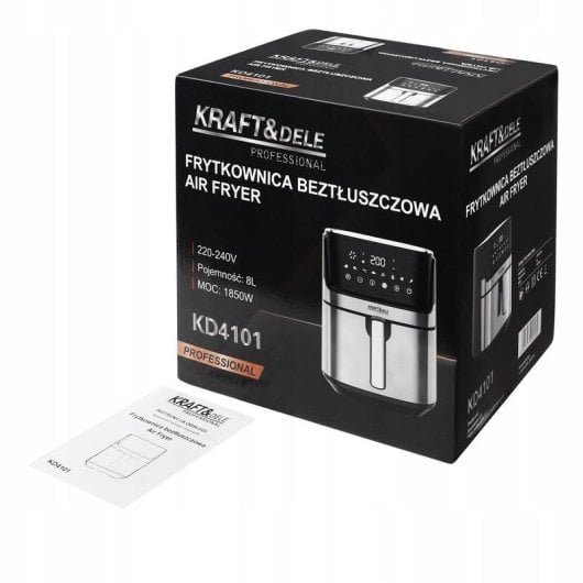 Freidora de aire Kraft&Dele KD4101 8 L 1850 W con panel táctil