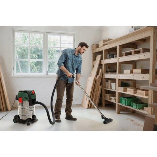Aspirapolvere Bidone Bosch PAS30-240PRS 1300W 30L Acciaio Bluetooth