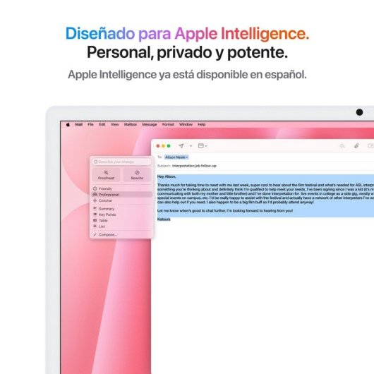 Apple iMac 24 Apple M4 CPU de 10 núcleos/16GB/256GB SSD/GPU 10 Núcleos/24" Retina 4.5K Rosa Vidrio estándar + Touch ID Trackpad Gigabit