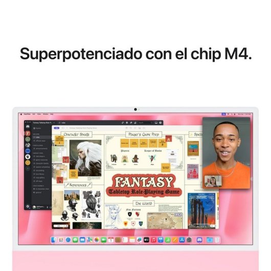 Apple iMac 24 Apple M4 CPU de 10 núcleos/24GB/256GB SSD/GPU 10 Núcleos/24" Retina 4.5K Rosa Vidrio nanotexturizado + Touch ID Gigabit