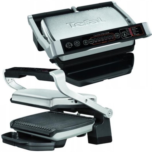 Gril électrique Tefal OptiGrill GC706D34 2000W Acier Inoxidable