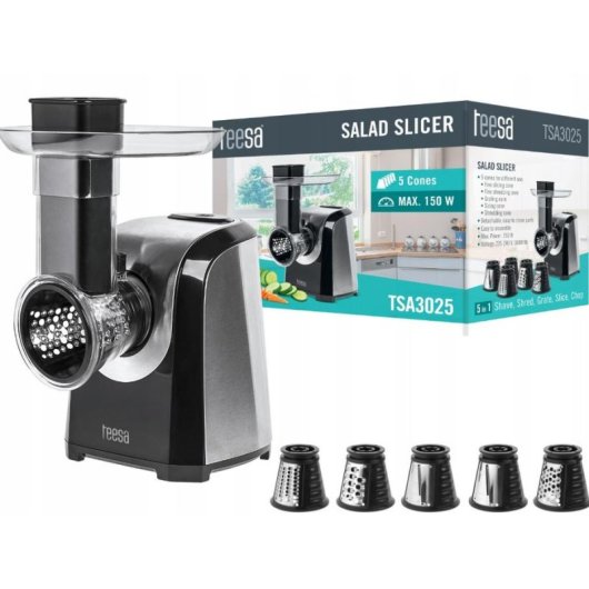Mandolina Elettrica Teesa TSA3025 150W 5 Grattugie