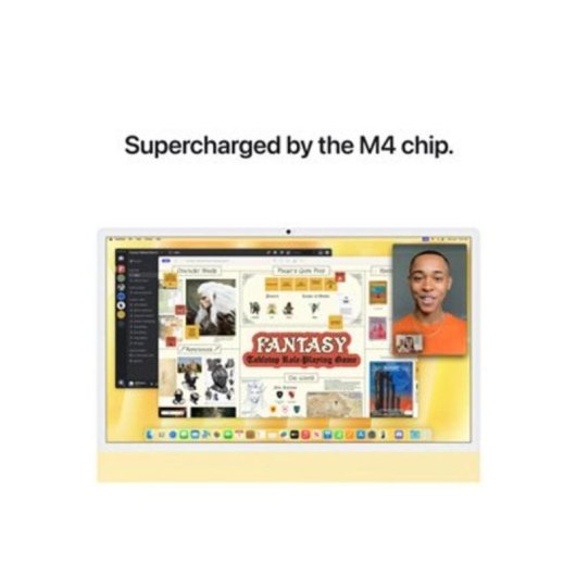 Ordenador Todo en uno Apple iMac M4 CPU de 8 núcleos 16 GB 1 TB SSD 24" macOS Amarillo Vidrio estándar + Touch ID numérico
