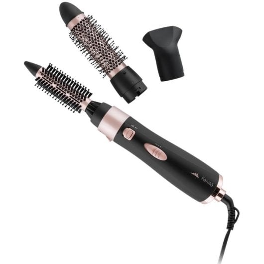 Brosse Soufflante Eta Fenité Black Edition 1000W Céramique Ionique 3 Accessoires Air Froid Noir