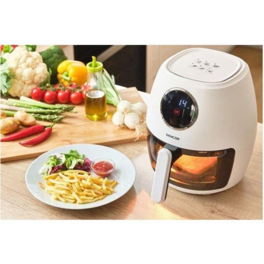 Airfryer Sencor SFR 5340WH 3,5L 1300W Écran Tactile Bol Verre Blanc
