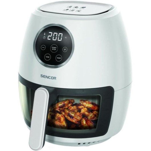 Airfryer Sencor SFR 5340WH 3,5L 1300W Écran Tactile Bol Verre Blanc