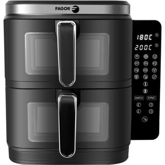 Airfryer Fagor FGD11 Dual 11L 2800W Double Panier 12 Programmes