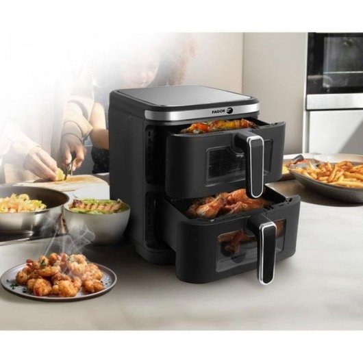 Airfryer Fagor FGD11 Dual 11L 2800W Double Panier 12 Programmes