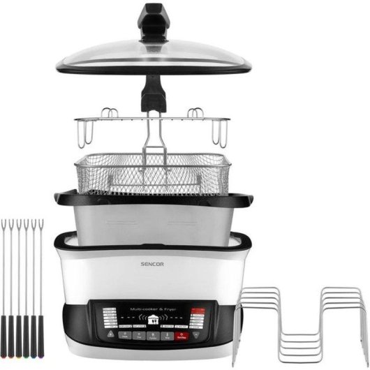 Airfryer Sencor SFR 9400WH 4,8L 1800W Écran LED 18 Programmes