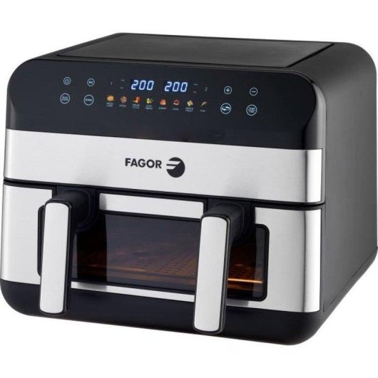 Airfryer Fagor FGF10 10L 2400W Grande Capacité Fenêtre 8 Programmes
