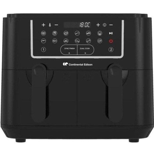 Airfryer Continental Edison CERFRSH24002CB 9 L 2400 W Dubbele Mand