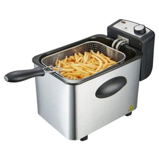 Friteuse Continental Edison CEFR4IX3 Fenêtre 4L 2000W Thermostat Filtre Anti-Odeurs