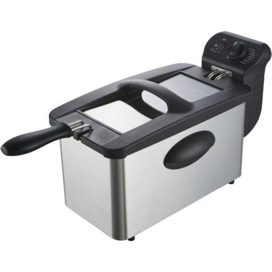 Fritteuse Continental Edison CERFR3IN2 3L 2000W Inox Thermostat Hebekorb