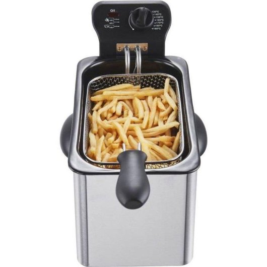 Fritteuse Continental Edison CERFR3IN2 3L 2000W Inox Thermostat Hebekorb