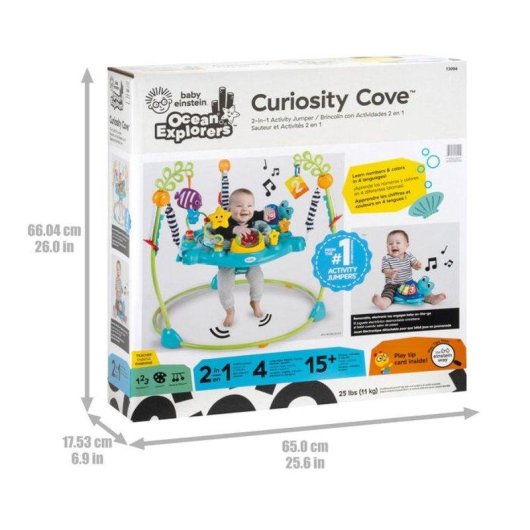 Área de Jogo Educativa Baby Einstein Ocean Explorers Curiosity Cove 2 em 1