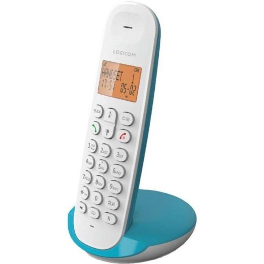 Teléfono fijo inalámbrico Logicom Iloa 150 Turquesa DECT/GAP 5 terminales
