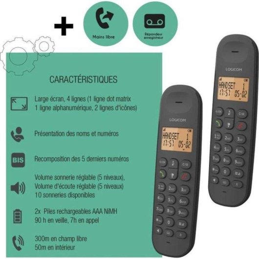 Telephone Logicom Iloa 255t Duo DECT