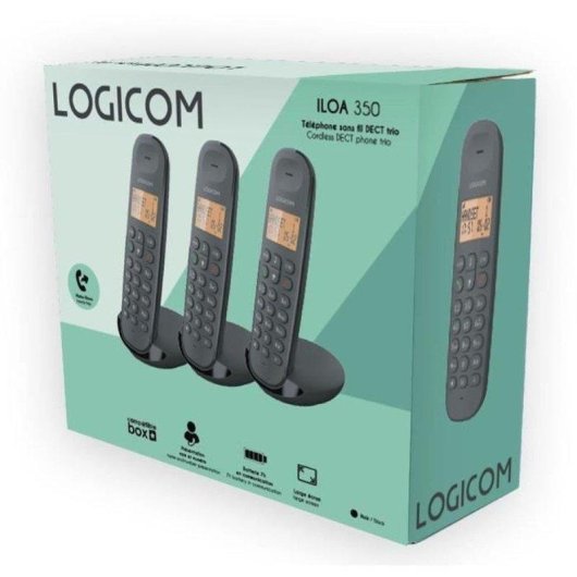 Telephone fixe sans fil Logicom Iloa 350 Trio