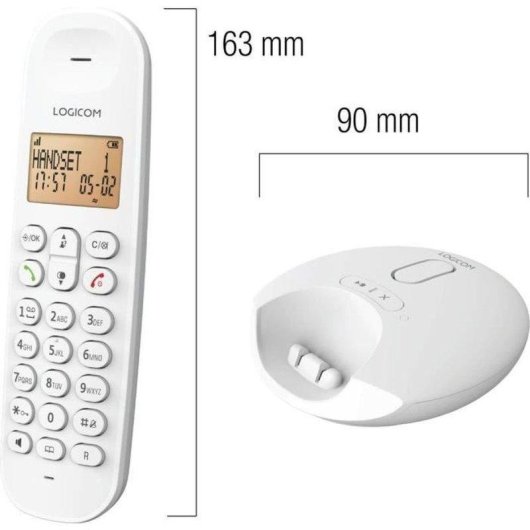 Telefono fisso senza fili Logicom ILOA 155T Bianco Mains Libres