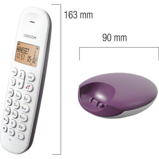 Teléfono inalámbrico DECT Logicom Iloa 150 Gran Pantalla 4 Líneas Manos Libres