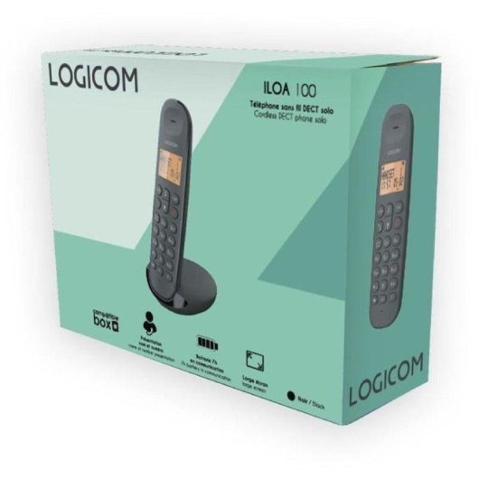 Teléfono Fijo Inalámbrico Logicom Iloa 150 300 m Pantalla 4 Líneas