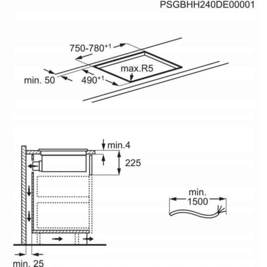Plaque induction AEG TU84CF43CB 80 cm Sonda SensePro