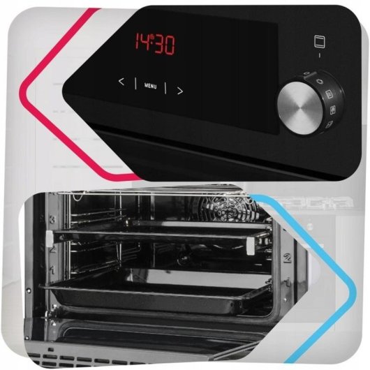 Horno Multifunción Amica EB7541DB FINE 65L 60cm Limpieza Manual A con Grill Negro