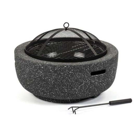 Brasere a carbone Fieldmann FZG 1030G con griglia cromata e coperchio anti-scattili