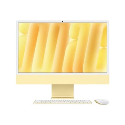Ordenador todo en uno Apple iMac M4 CPU de 10 núcleos 16GB 1TB SSD 24" macOS Amarillo Vidrio estándar + Touch ID numérico Trackpad Gigabit