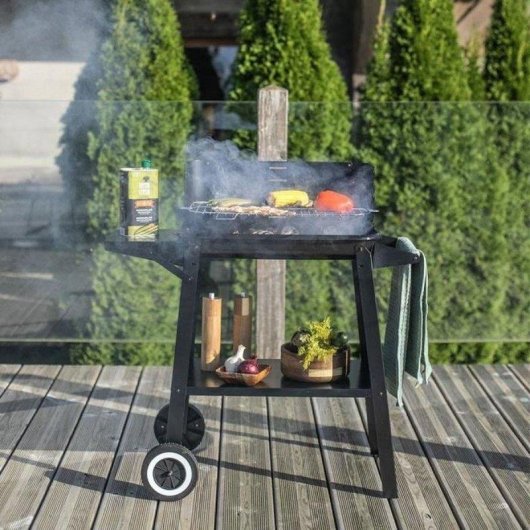Barbecue a Carbone Livoo DOC328 Nero Griglia Regolabile
