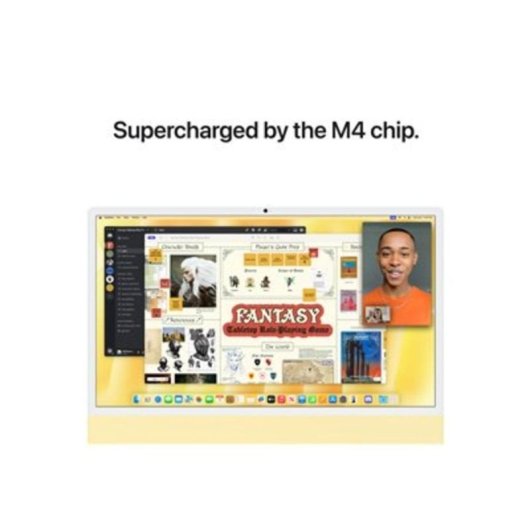 Ordenador todo en uno Apple iMac M4 CPU de 10 núcleos 16GB 512GB SSD 24" macOS Amarillo Vidrio nanotexturizado + Touch ID Gigabit