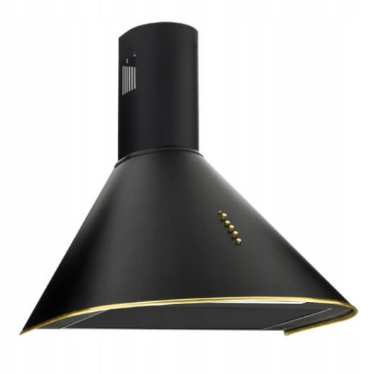 Campana extractora Akpo WK-4 Dandys 50 mixta 50 cm LED negra y dorada