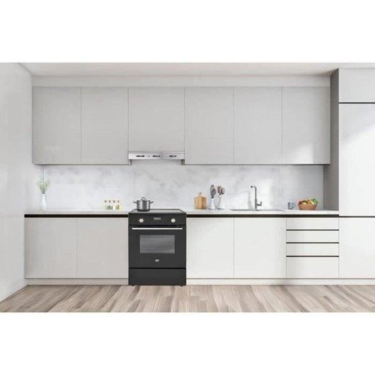 Cuisinière à induction Continental Edison CECI60FPB 65 L 3 zones 9 niveaux noir mat