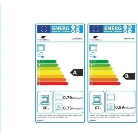 Cuisinière à gaz Continental Edison CECP903FIX 90 cm 5 feux 3 fours