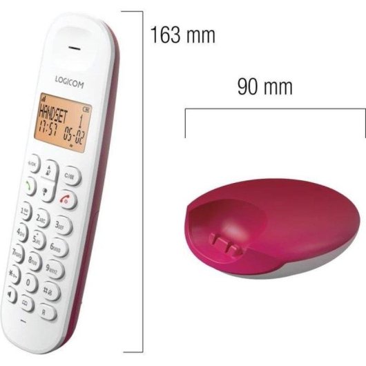 Teléfono inalámbrico Logicom Iloa 150 DECT manos libres pantalla LCD retroiluminada