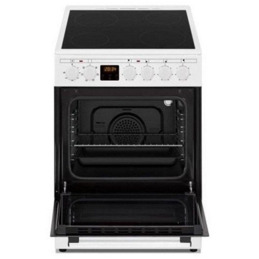 Herdstuhl Continental Edison CECV50FCW 4 Felder Glas 47L Pyrolyse Weiß