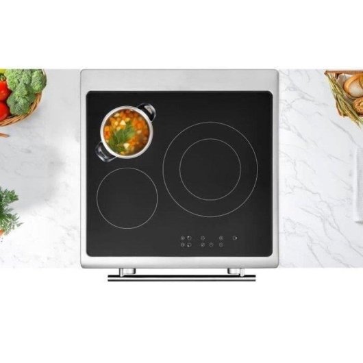 Cuisinière à induction Continental Edison Ceci60fps 3 zones four 65L pyrolyse