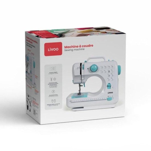 Máquina de Coser Portátil Livoo DOM547B 12 Puntadas Blanca