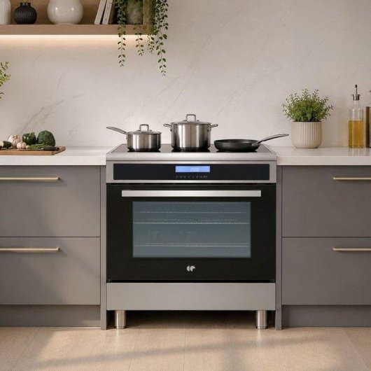 Cuisinière à induction Continental Edison Cecpi9060ixd 90 cm 5 zones