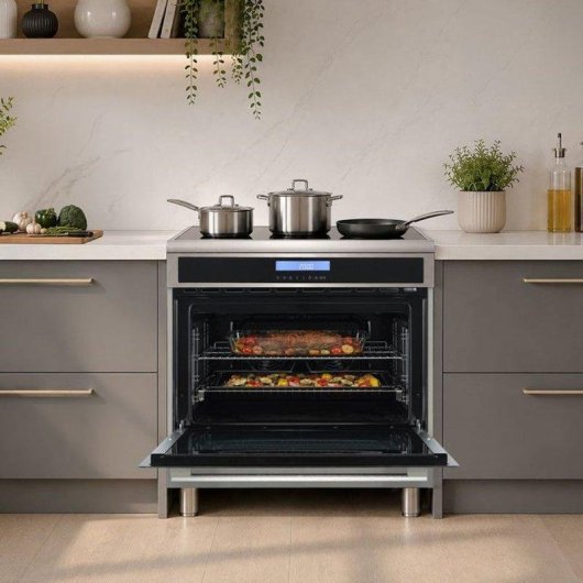 Cuisinière à induction Continental Edison Cecpi9060ixd 90 cm 5 zones
