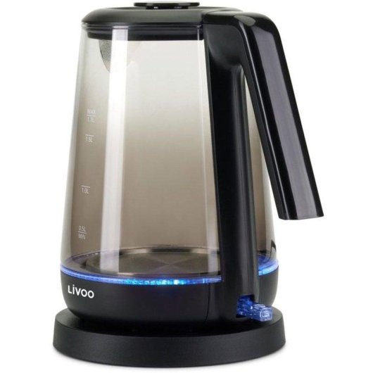 Bouilloire Livoo DOD216N Verre 1,7 L Sans Fil 360° 2200 W