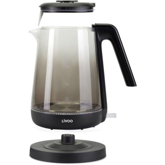 Bouilloire Livoo DOD216N Verre 1,7 L Sans Fil 360° 2200 W